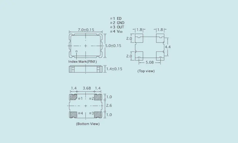 Bộ cộng hưởng tinh thể thạch anh OSC 3.2&times;2.5