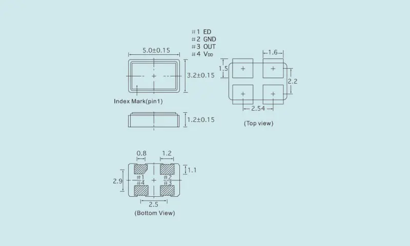 Bộ cộng hưởng tinh thể thạch anh OSC 5.0 * 3.2